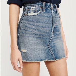 Abercrombie Distressed Denim Skirt